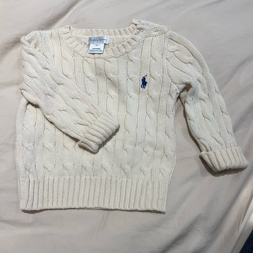 Ralph Lauren Ivory Cable Knit Sweater